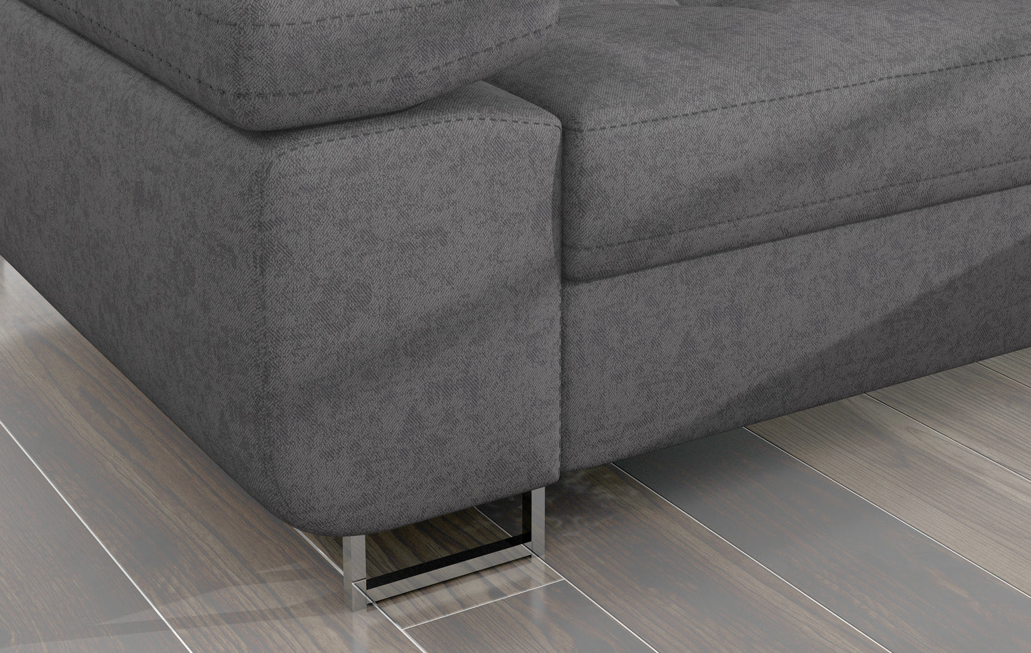 ARALANDO -L-Shape Left Corner Sofa Bed with Sleeping Function Storage Colour Grey FAST DELIVERY Width 289 cm