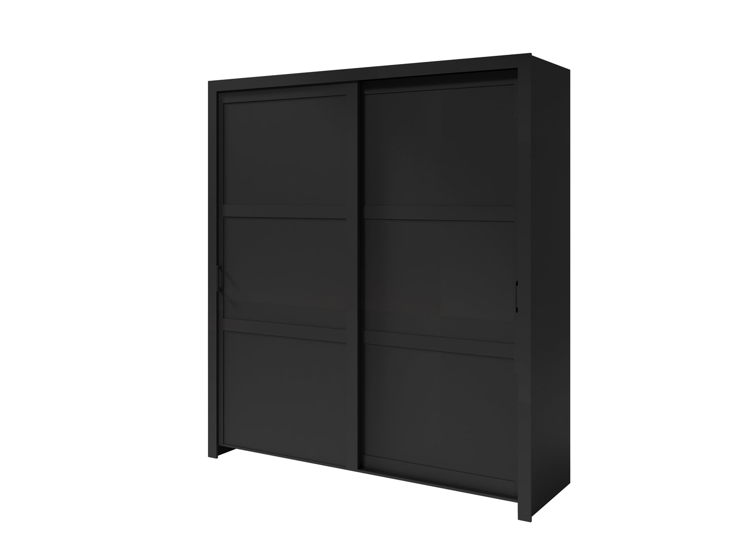 Framia - Sliding Doors Wardrobe With Shelves Rail Various Colour width 185 cm
