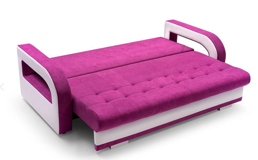 NENA - SOFA BED WITH PUFF & SLEEPING FUNCTION & STORAGE >235 x 110cm<