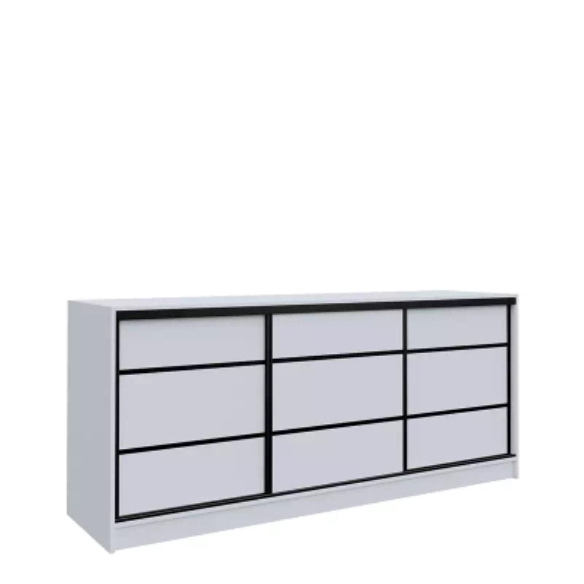 ANEYA Chest Of Drawers with Shelves 3 Colours 200 cm