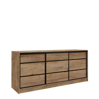 ANEYA Chest Of Drawers with Shelves 3 Colours 200 cm