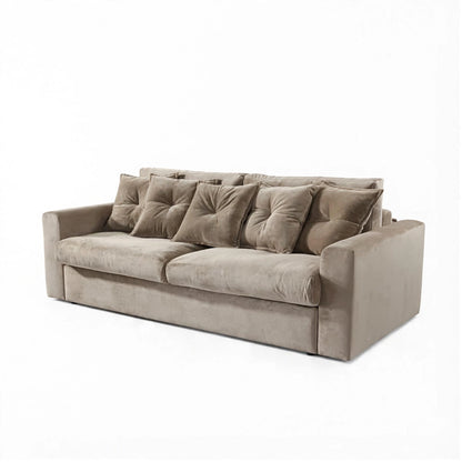 SOFIA CrisTap Mini Sofa Bed | Beige Textured Plush (Sorriso 05) | Width: 230 cm | 90.6"