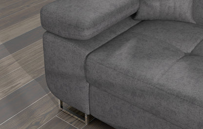 ARALANDO -L-Shape Left Corner Sofa Bed with Sleeping Function Storage Colour Grey FAST DELIVERY Width 289 cm