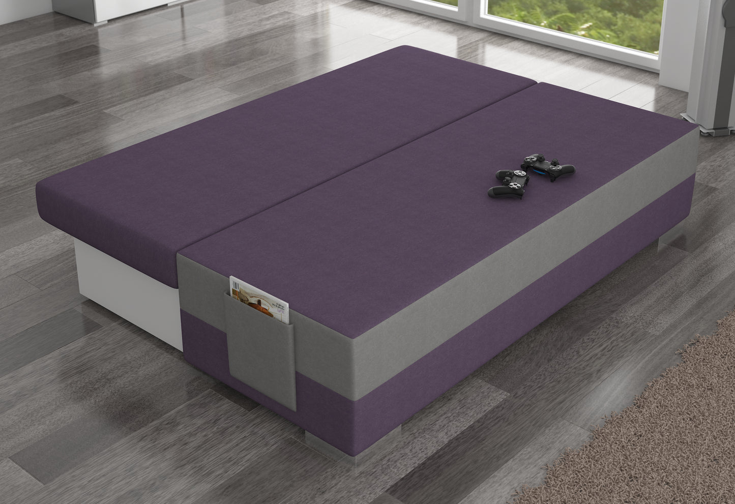 ETELE - Sofa with Double Bed & Storage Width 200 cm