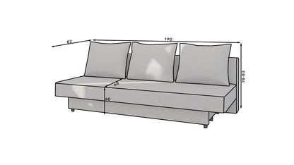 ARDAZA - Sofa Bed with Storage and Sleeping Function Various Colours Width 190 cm