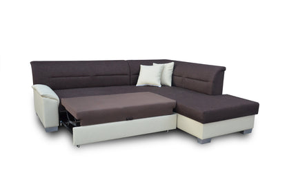 BERGENO - Corner Sofa with Sleeping Function and Storage Width 247 cm