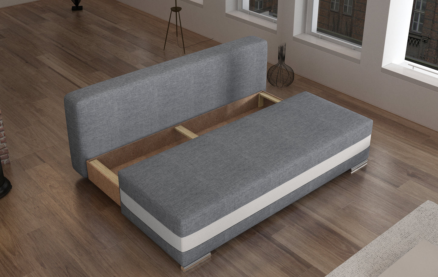 CALANTHE - Sofa with Double Bed & Storage Width 195 cm