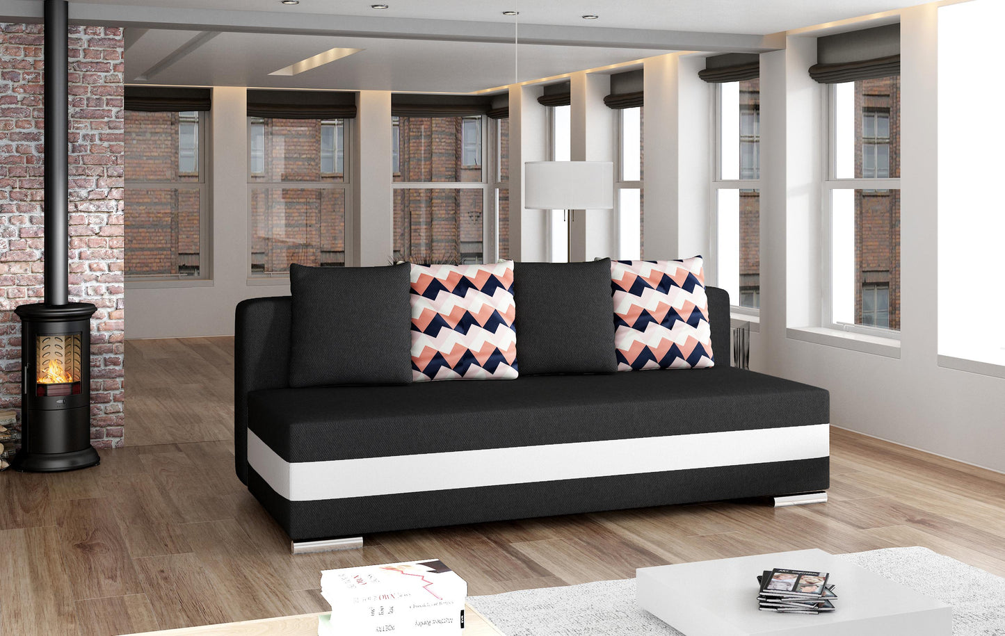 CALANTHE - Sofa with Double Bed & Storage Width 195 cm