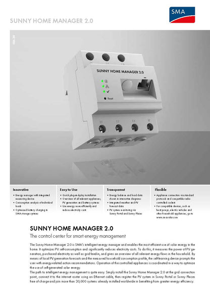 SUNNY HOME MANAGER 2.0 - control center for smart energy management