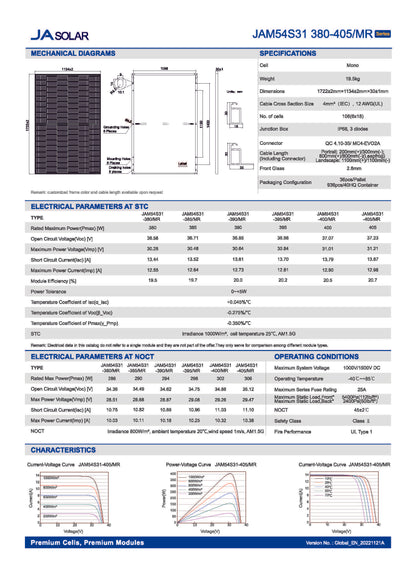 JASOLAR 405W, HALF-CUT, FULL BLACK, PANDA BACKSHEET, 30 MM