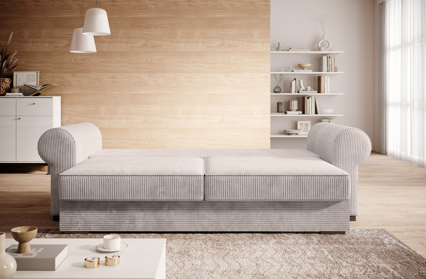 DELUXI - Sofa with Double Bed & Storage Various Colours Width 256 cm