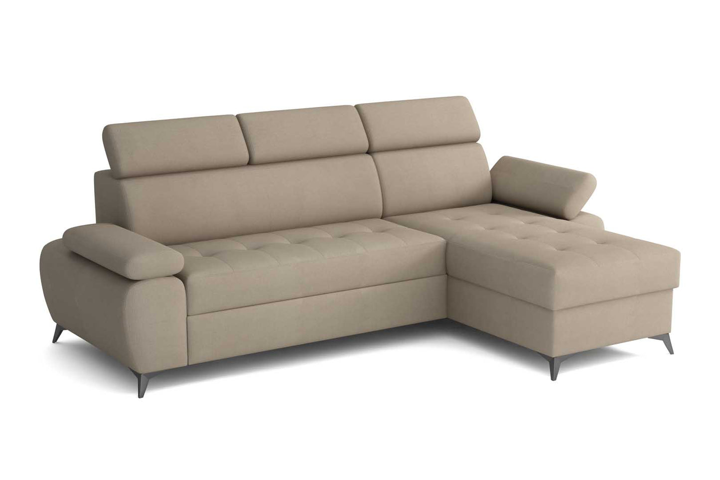 GALAXY Corner Sofa with Sleeping Function and Storage Custom Colour Width 257 cm