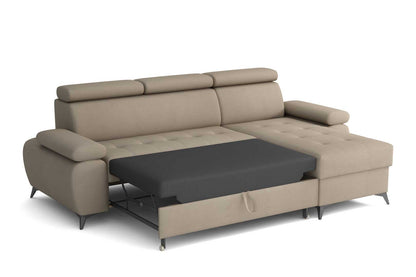 GALAXY Corner Sofa with Sleeping Function and Storage Custom Colour Width 257 cm