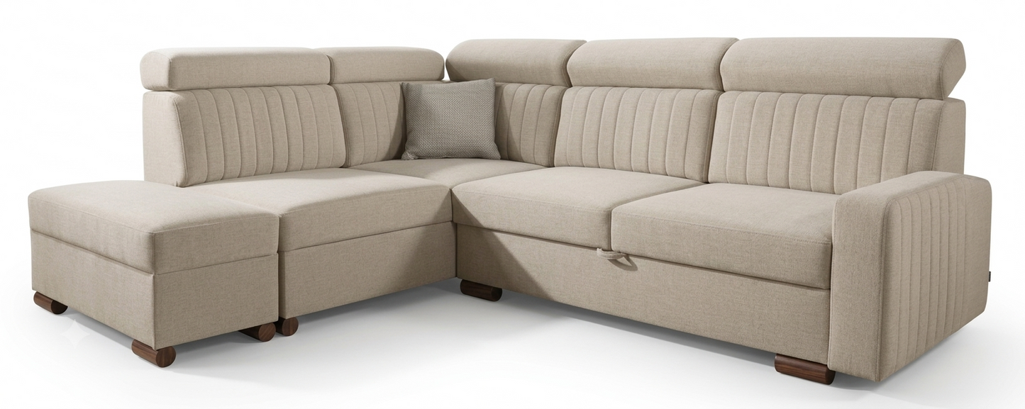 Tokio Cristap L - Left Hand Corner Sofa Bed with Sleeping Function