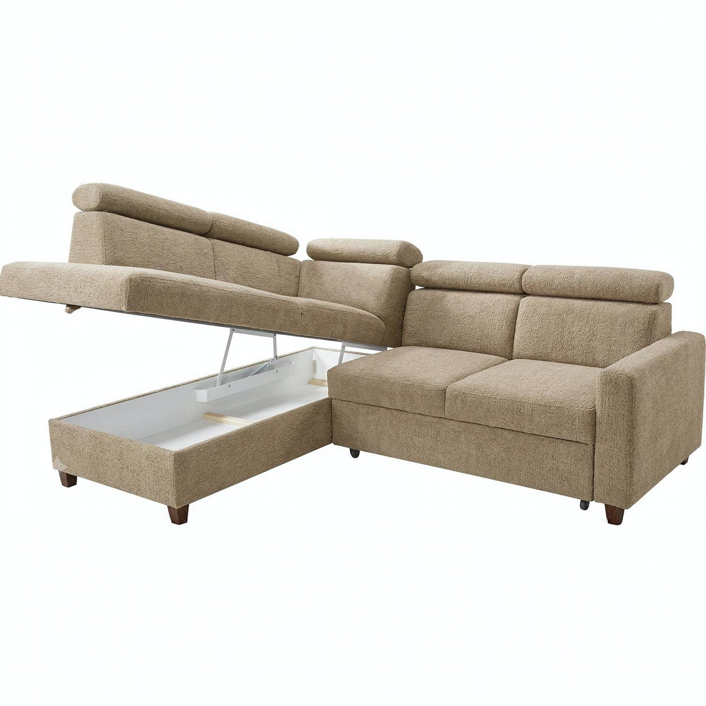 Bari CrisTap Left Hand Faced Corner Sofa Bed with Storage (Ex-Display)