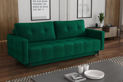 DORIS Sofa with Double Bed and Storage Various Colours Width 222 cm