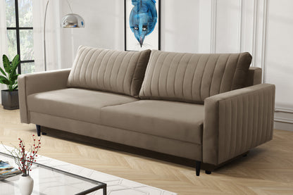 PALERMO Sofa with Double Bed and Storage Various Colours Width 220 cm