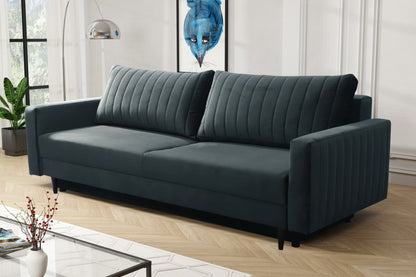 PALERMO Sofa with Double Bed and Storage Various Colours Width 220 cm