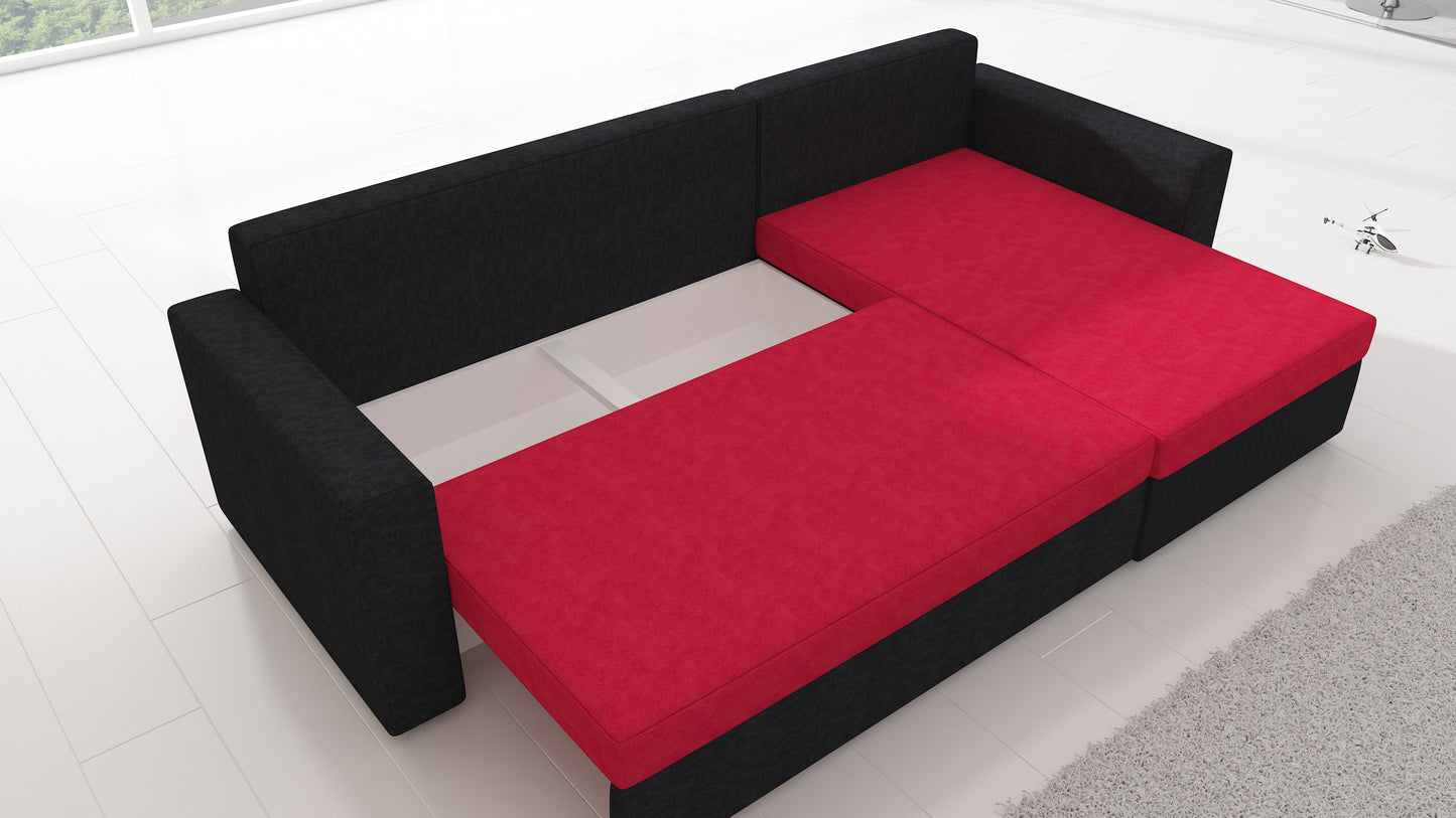 LAMBO - Corner Sofa with Sleeping Function & Storage Width 237 cm