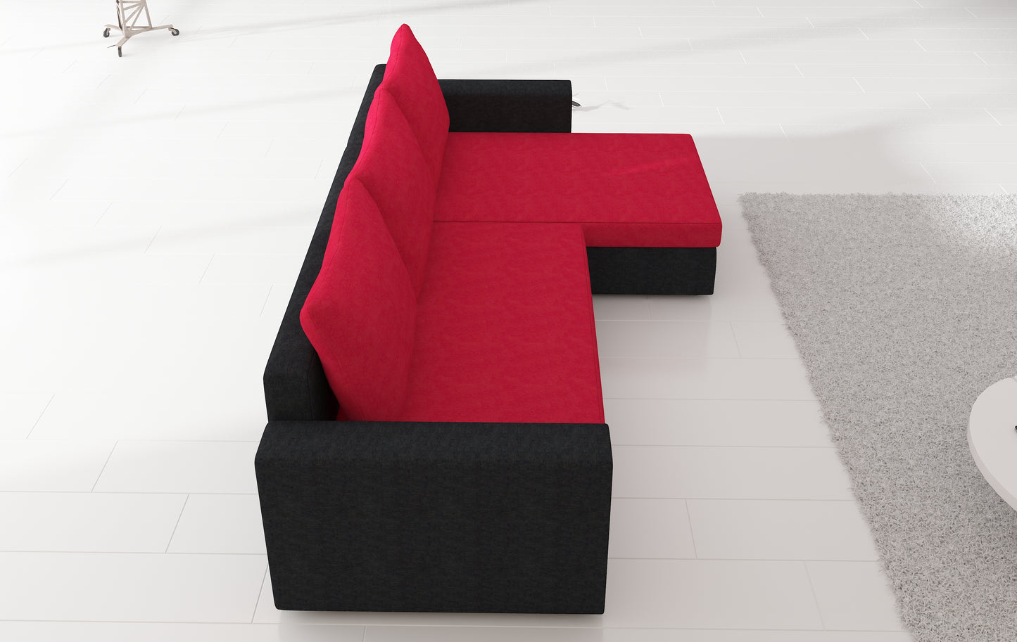 LAMBO - Corner Sofa with Sleeping Function & Storage Width 237 cm