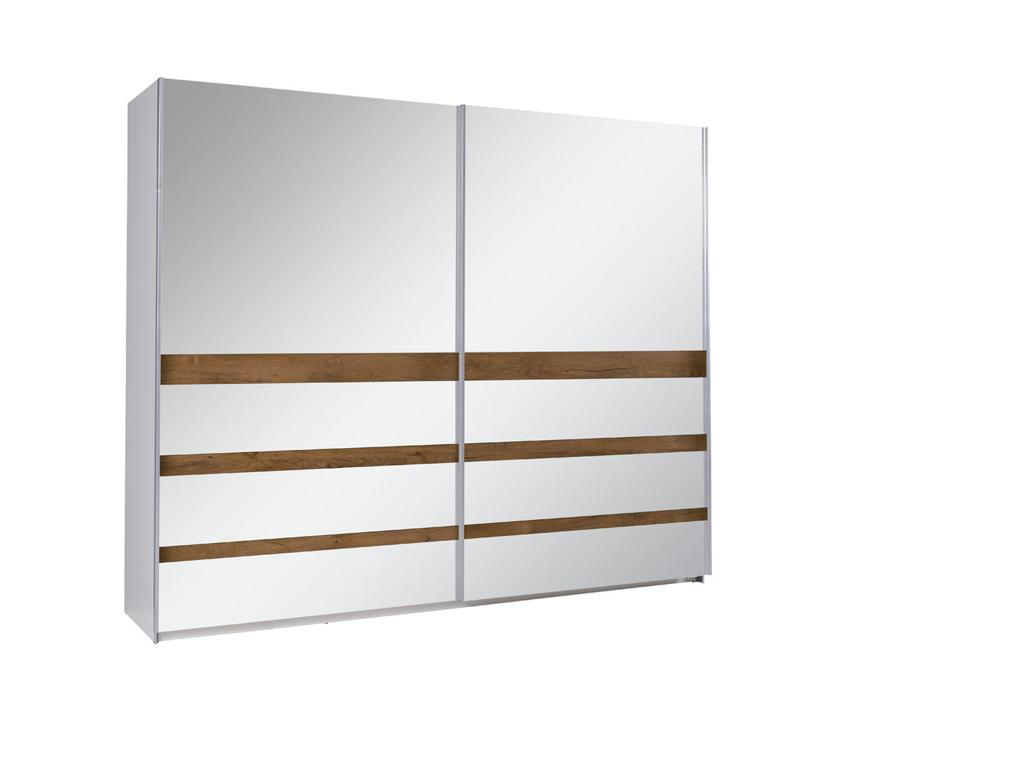 LUXY - Big Modern Wardrobe with Shelves and Rail, 2 Options >244cm<