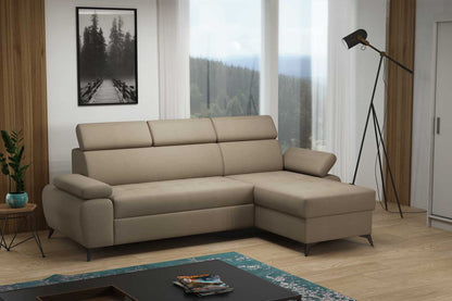 GALAXY Corner Sofa with Sleeping Function and Storage Custom Colour Width 257 cm