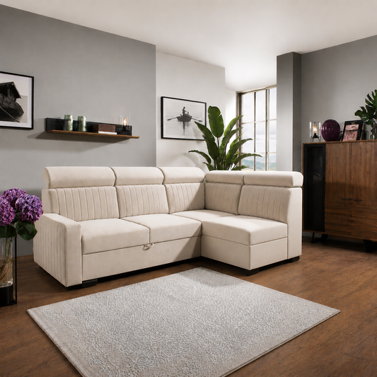 Tokio Cristap L - Right Hand Corner Sofa Bed with Sleeping Function