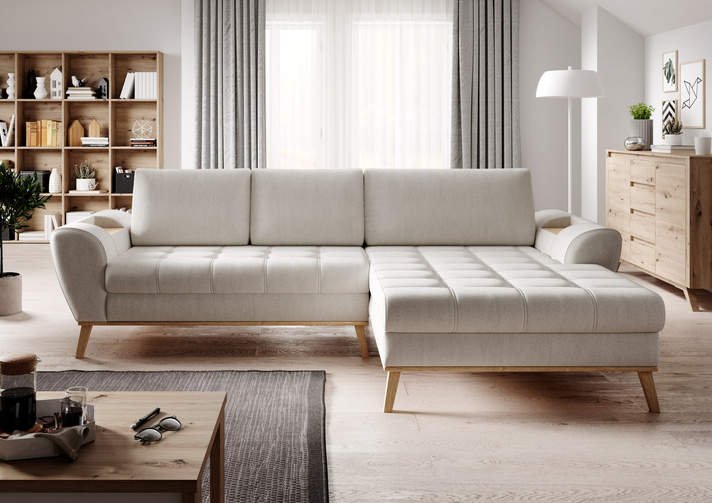 NUB - Corner Sofa with Sleeping Function Storage