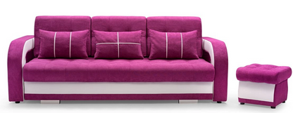 NENA - SOFA BED WITH PUFF &  SLEEPING FUNCTION & STORAGE >235 x 110cm<