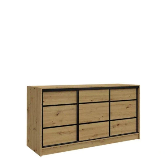 ANEYA Chest Of Drawers with Shelves 3 Colours 180 cm