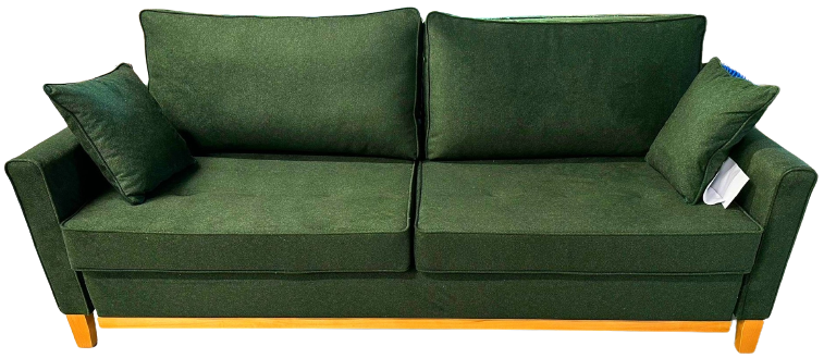 ARIANA - SOFA BED WITH SLEEPING FUNCTION & STORAGE COLOUR GREEN 214x104 FAST DELIVERY