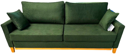 ARIANA - SOFA BED WITH SLEEPING FUNCTION & STORAGE COLOUR GREEN 214x104 FAST DELIVERY