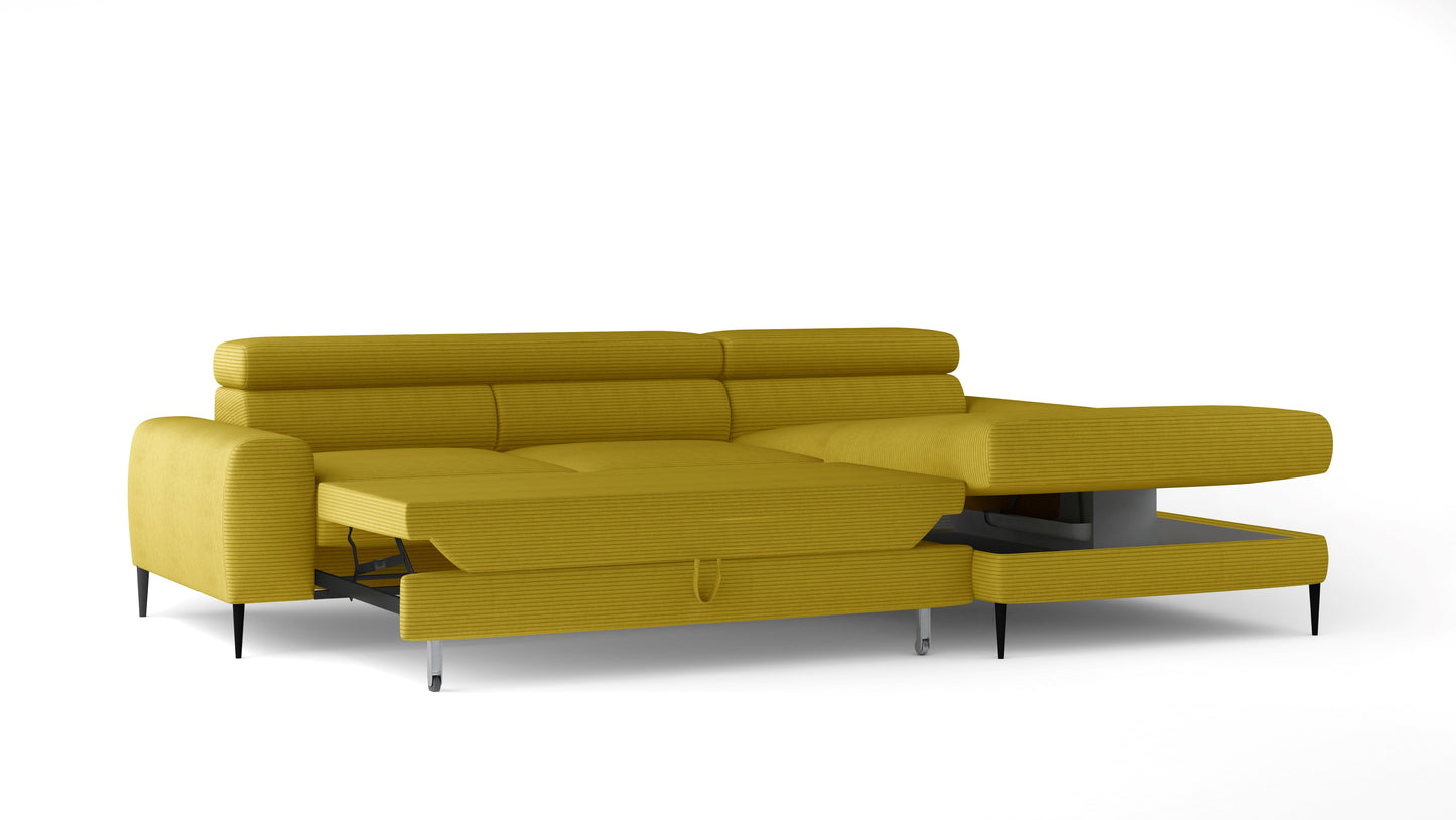 CALICIO - L-Shape Corner Sofa Bed With Sleeping Function Various Colour width 240 cm