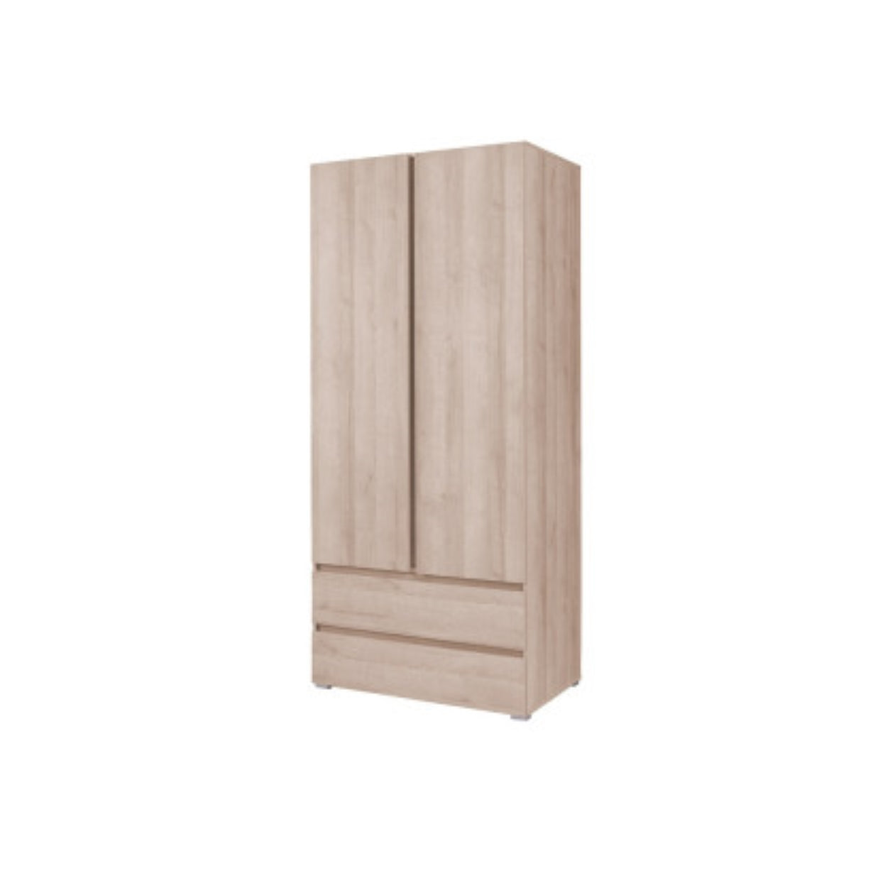 COSIO - 2 Doors Wardrobe With Shelves Drawers width 92 cm