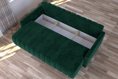 ELLY - Sofa with Double Bed & Storage Custom Colour Width 226 cm