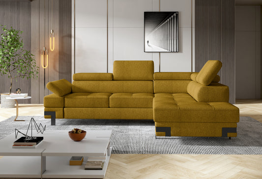 Empario - L-Shape Corner Sofa With Sleeping Function Various Colour width 262 cm