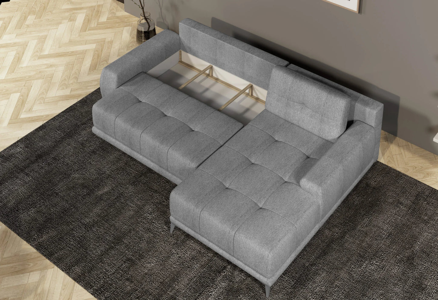 HAVANA - Luxury Corner Sofa with Sleeping Function, Elegant and Simple Width 288 cm