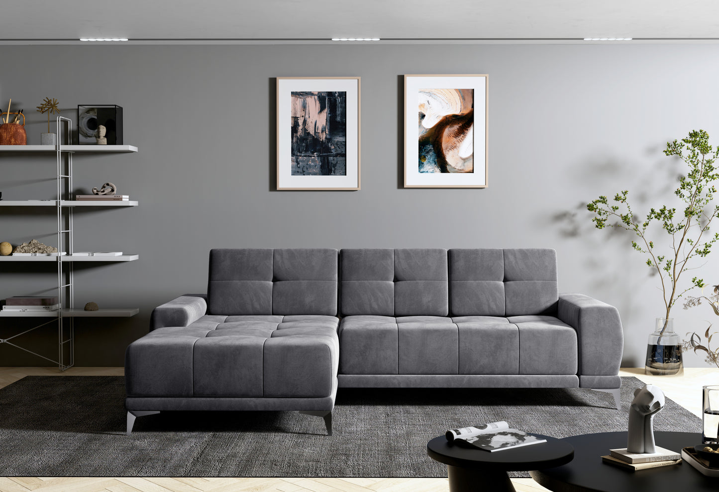 HAVANA - Luxury Corner Sofa with Sleeping Function, Elegant and Simple Width 288 cm