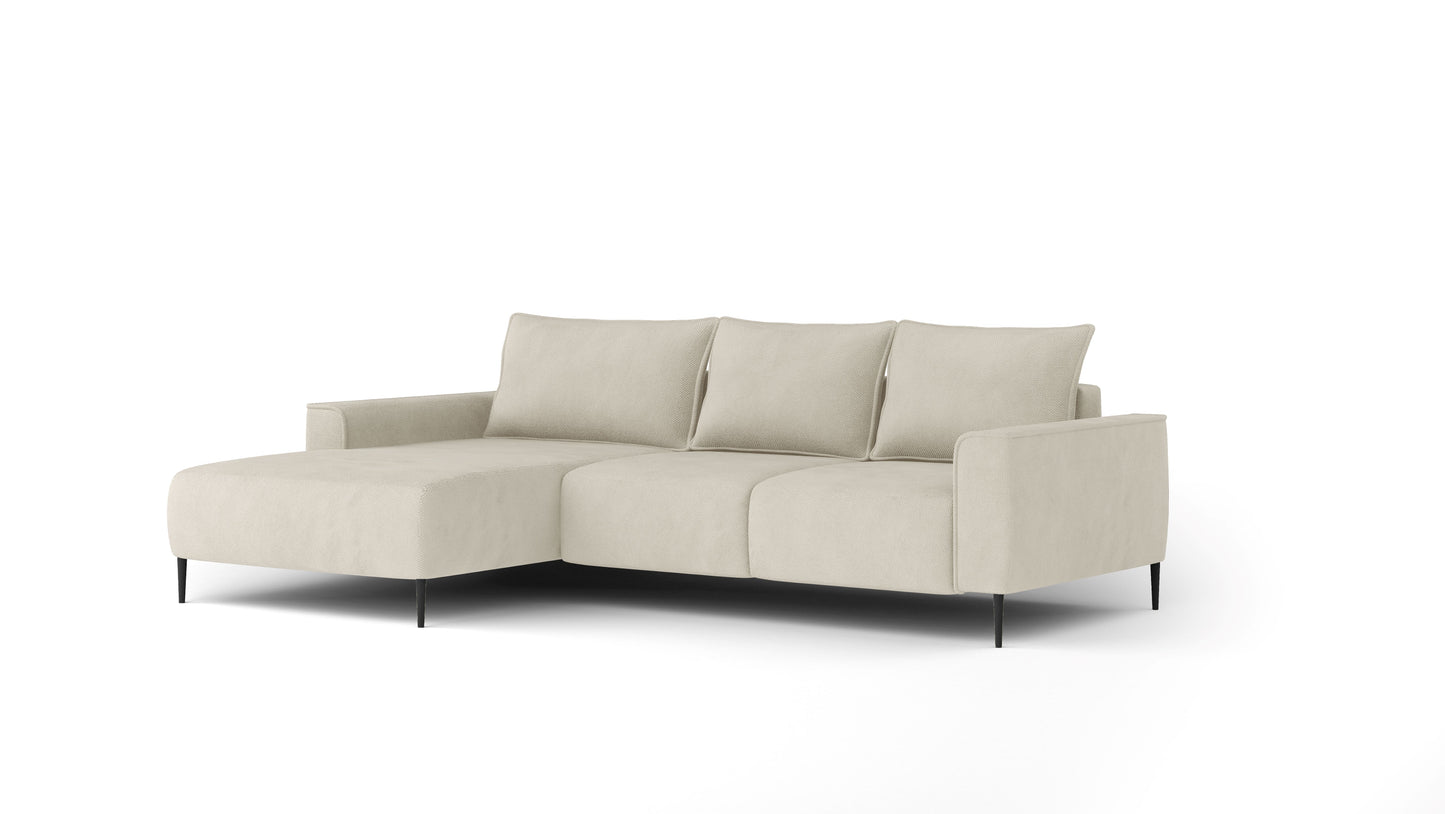 Lucio - Luxury L-Shape Corner Sofa Bed With Sleeping Function width 245 cm