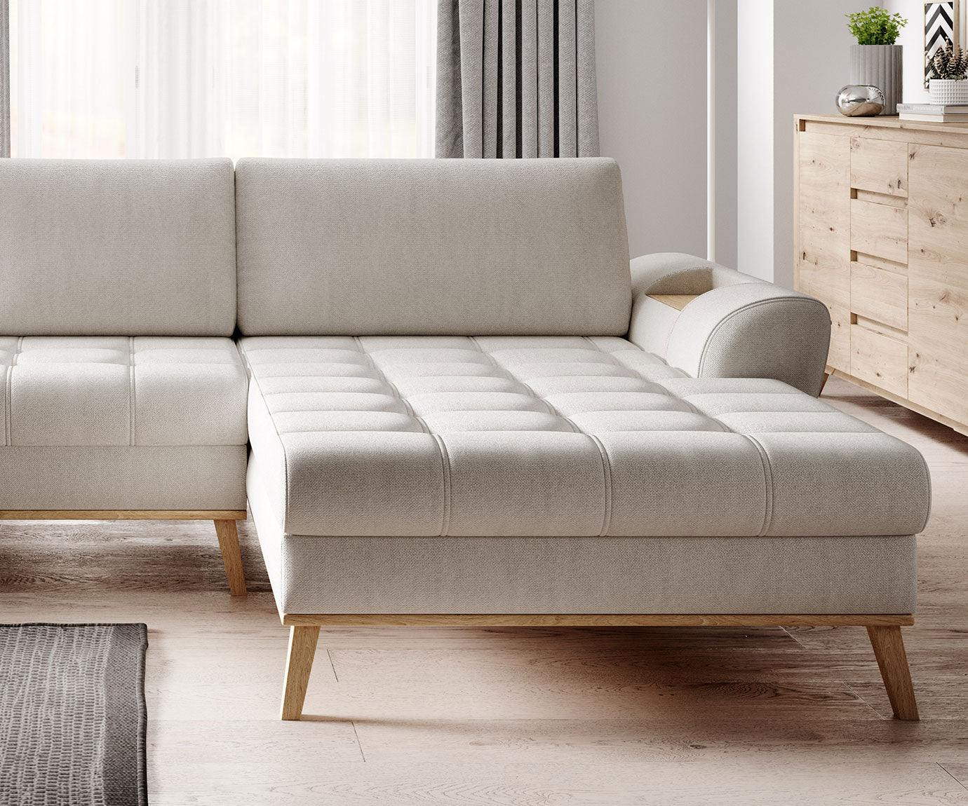 NUB - Corner Sofa with Sleeping Function Storage