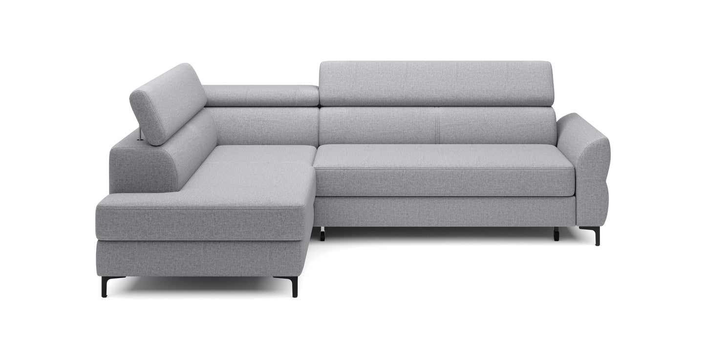 Roma - L-Shape Corner Sofa Bed With Sleeping Function Various Colour width >250x90 cm<